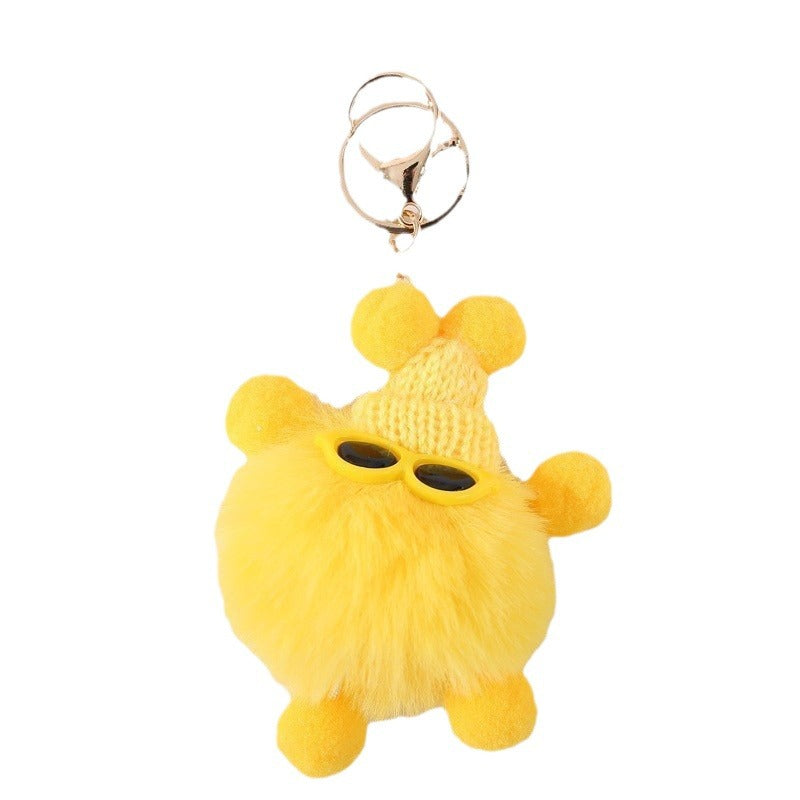 Viral Fluffy Sprite Coal Ball Keychain