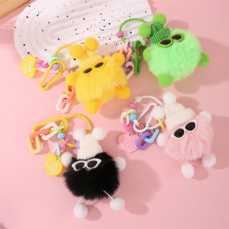 Viral Fluffy Sprite Coal Ball Keychain